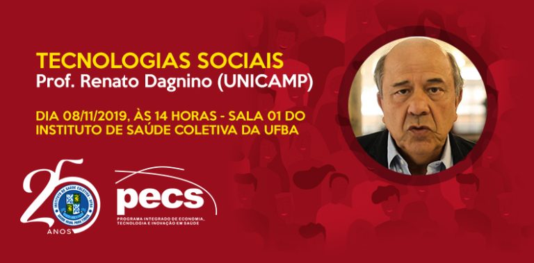 Programa de Economia da Saúde (PECS) promove palestra “Tecnologias sociais” (08.11.2019)