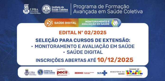Cursos de Extensão: Monitoramento e Avaliação em Saúde e Saúde Digital (2025.2)