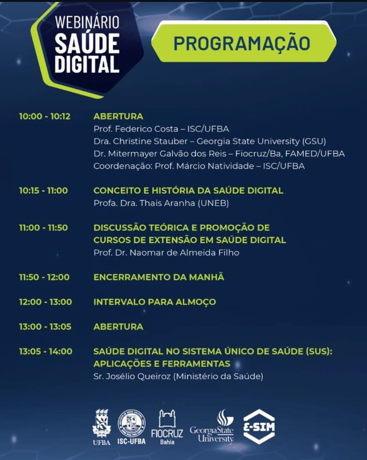 09/09/2025 – Webinário Saúde Digital