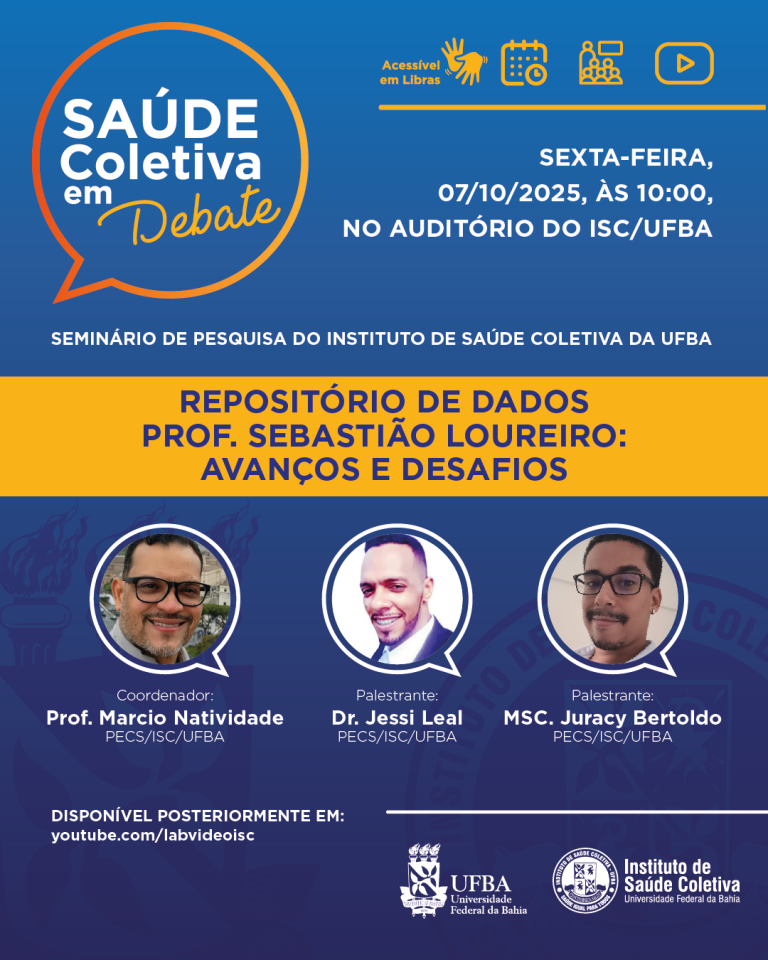 Saúde Coletiva em Debate discute avanços e desafios do Repositório de Dados Prof. Sebastião Loureiro (07/11/2025)