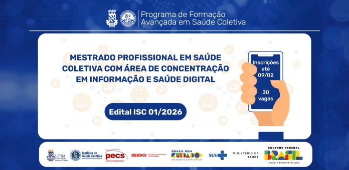 Mestrado Profissional em Saúde Coletiva com área de concentração em Informação e Saúde Digital